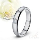 Kleio 4 Moissanite - 4mm széles kobalt-króm Női köves karikagyűrű RGW-WT-CC116040MO