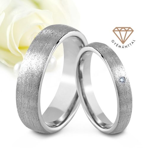 Laima 4 Diamond - csillámos kobalt-króm Női köves karikagyűrű RGW-WT-CC126040D