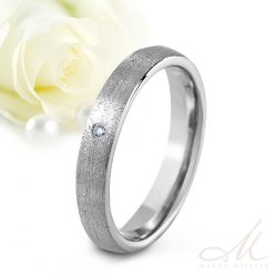  Laima 4 Moissanite - 4mm széles csillámos kobalt-króm Női köves karikagyűrű RGW-WT-CC126040MO