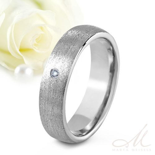 Laima 6 Diamond - csillámos kobalt-króm Női köves karikagyűrű RGW-WT-CC126060D